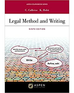 Legal Method and Writing (w/ Connected eBook with Study Center) (Instant Digital Access Code Only) 9781543857061
