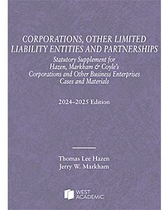 Corporations, Other Limited Liability Entities and Partnerships, Statutory Supplement 9798892090629