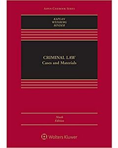 Criminal Law: Cases and Materials (Connected eBook with Study Center + Connected Quizzing) (Instant Digital Access Code Only) 9781543845129