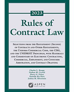 Rules of Contract Law Statutory Supplement (Instant Digital Access Code Only) 9781543850826