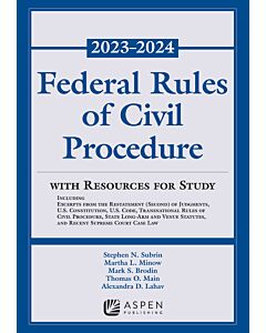 Federal Rules of Civil Procedure With Resources for Study (Instant Digital Access Code Only) 9798889062448