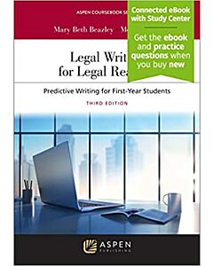 Legal Writing for Legal Readers: Predictive Writing for First-Year Students (w/ Connected eBook with Study Center) 9781543839449