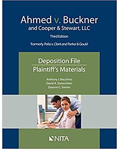 Ahmed v. Buckner and Cooper & Stewart, LLC: Deposition File, Plaintiff's Materials (Nita) 9781601568458