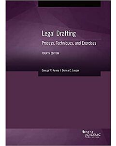 Legal Drafting: Process, Techniques, and Exercises 9781647084325