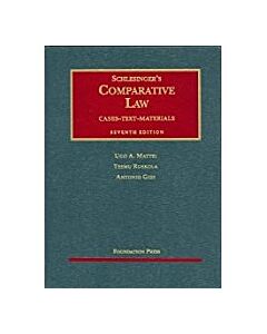 Schlesinger's Comparative Law: Cases, Text, Materials (University Casebooks) 9781587785917