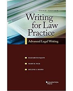 Writing for Law Practice: Advanced Legal Writing 9781609304447