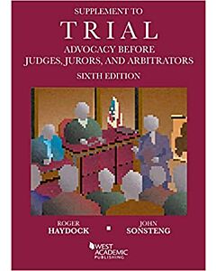 Supplement to Trial Advocacy Before Judges, Jurors, and Arbitrators 9781642428582