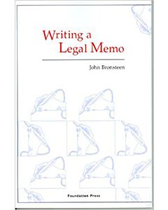 Writing a Legal Memo (Instant Digital Access Code Only) 9781628102864