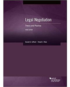 Legal Negotiation: Theory and Practice 9781683284178