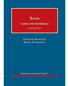 Sales, Cases and Materials (University Casebook Series) 9780314290762