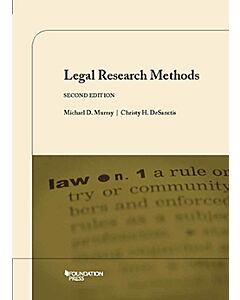 Legal Research Methods 9781609302429