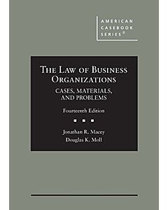 Cases and Materials on the Law of Business Organizations (American Casebook Series) (Used) 9781684677481