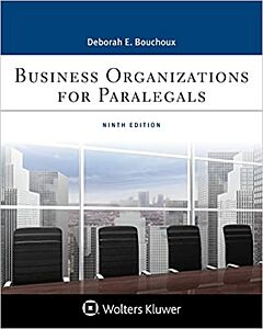 Business Organizations For Paralegals (w/ Connected eBook) 9781543826906