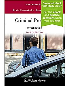 Criminal Procedure: Investigation (w/ Connected eBook with Study Center) 9781543846072