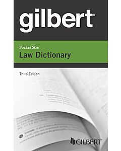 Gilbert Pocket Size Law Dictionary 9780314290694