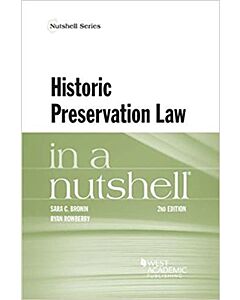 Law in a Nutshell: Historic Preservation 9781640201569