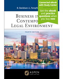 Business in the Contemporary Legal Environment (w/ Connected eBook with Study Center) (Instant Digital Access Code Only) 9798889061717