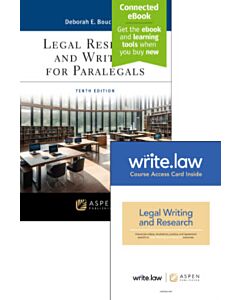 Legal Research and Writing For Paralegals (Connected eBook + Print Book + Write.law) 9798892076180